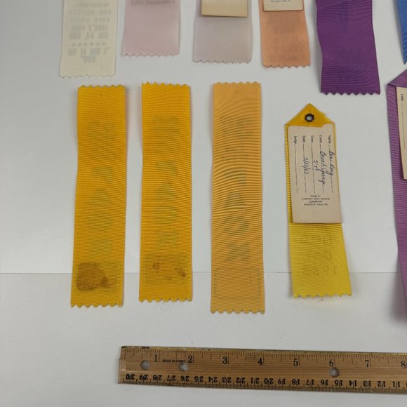 16 Vtg 80s Boy Cub Scouts America Used Ribbons Award Pinewood Derby Lancaster PA - Picture 11 of 11